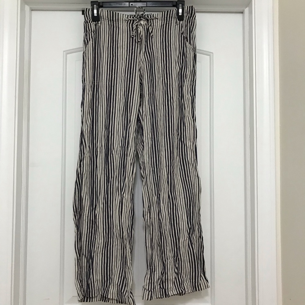 Stripe linen like pants 25 small xs